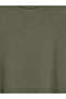 Two Mt Shop Quality Lcw Petite Khaki Combed Cotton Plain Loose & Baggy Long Sleeve Women's T-Shirt - 4