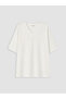 Two Mt Shop Quality Lcw Curve White Plain Loose & Loose Long Sleeve Women's T-Shirt - 3