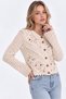 White Floral Embroidered Openwork Cardigan - 3