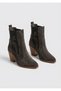 26K-001-17302 Genuine Leather with Two Rubber Soles, 8cm Thick Heel Western Boots for Women - 4