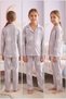 Girls' Pajama Set, Shirt Collar, Buttoned, Polar Bear Figured, Soft Textured, 2 Yarn Fabric - 4