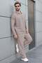 Mink Polo Collar Jacquard Relaxed Fit Men's Tracksuit Set E7379