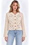 White Floral Embroidered Openwork Cardigan