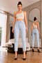 Women's High Waist Mom Jeans Pants - 3