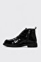 Genuine Leather Black Crocodile Patent Leather Women's Classic Boots 238Sza423 - 2