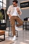 Men's Gabardine Slim Fit Elastic Cargo Pants - 3