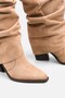 Versay women's bellows mink suede short heel boots a003-k1005 - 3