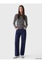 Two Mt Shop Quality Lcw Everyday Black Ribbed Striped Super Skinny & Extra Slim Long Sleeve Women's Top - 2