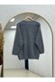 Vesile Bearded V-Neck Soft Cardigan-Kr5043 Anthracite - 6