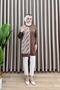 Lilac Tunic Sweater Mercerized Fabric Women's Milk Coffee Zebra Patterned Hijab Winter Tunic - 4