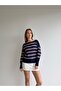 Off shoulder striped knit sweater - 5