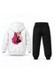 Kpop Demon Hunters Mira Yuksek Bakis Printed Children's Hooded Tracksuit Set