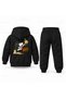 Snoopy Volleyball Printed Kids Hooded Tracksuit Set