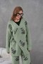 Women's Embroidered Side-Tie Knitwear Trousers Double Set - 5