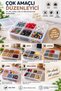 6 Compartments, 2 Leak-Proof Refrigerator Organizers, Freezer Storage Container - Winter Storage Container 2.1 Lt. - 6