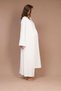 Women's Ecru Sleeveless Pleated Detailed Maternity Nightgown and Dressing Gown Set with Hidden Breastfeeding Feature for Pregnant Women Hospital Discharge Set - 3
