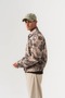 Pastoral Landscape Patterned Velvet Zippered Men's Jacket - 4