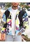 Mixed Patterned Plush Jacket White - 3