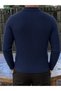 Rawi Men's Slim Fit Ribbed Knitwear Polo Collar Sweater - Long Sleeve Buttoned Polo Collar Knitwear Sweater - 4