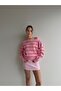 Off shoulder striped knit sweater - 4