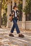 Lucia Brown Suede Women's Daily Saddle Toe Almond Toe Comfortable Stylish Moccasin Loafer Shoes - 5