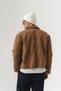 Surface Zippered Collared Nubuck Look Seasonal Men's Coat - 5