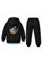 Kpop Demon Hunters Derpy Kutu Printed Children's Hooded Tracksuit Set