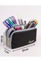 Ultra Luxury A+ Quality Black Two Zipper Pen Holder Makeup Bag Pencil Case 5360 - 2