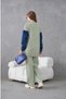 Women's Embroidered Sleeves Denim Knitwear Cardigan Trousers Two-Piece Set - 5