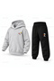 Snoopy Crepe Printed Children's Hooded Tracksuit Set - 3