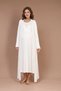 Women's Ecru Sleeveless Pleated Detailed Maternity Nightgown and Dressing Gown Set with Hidden Breastfeeding Feature for Pregnant Women Hospital Discharge Set - 2