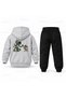 Six Seven 67 Robot Dost Kopek Printed Children's Hooded Tracksuit Set