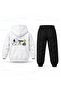 Snoopy Telescope Printed Children's Hooded Tracksuit Set