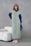 Women's Embroidered Shirt Collar Denim Long Sleeve Knitwear Dress - 2