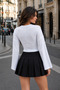 Women's Basic Wide Sleeve Crop Blouse 3-Piece - 3