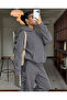 Unisex Women's Men's Martini Girl Printed Oversize 3 Thread Hooded Sweatshirt and Jogger Sweatpants - 4