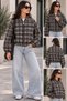 Plaid Zipper Bomber Jacket