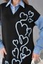 Women's Embroidered Shirt Collar Denim Long Sleeve Knitwear Dress - 7