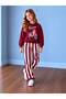 Girl's Scooter Printed Top and Striped Pants Set - 3