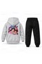 Kpop Demon Hunters Jinu Selfie Drawing Printed Children's Hooded Tracksuit Set