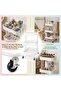 3-Tier Rolling Storage Cart with Handle, White - 3