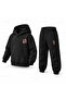Katseye Two Layer Portrait Printed Children's Hooded Tracksuit Set - 3