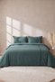 Lucyna Dark Green 100% Cotton Double Duvet Cover Set - 4 Pieces - 2