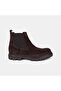 Men's Dark Brown Elasticized Suede Chelsea Boots with Threaded Soles - 2
