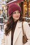 Women's Soft Bearded Beret, Folded Trendy Stretchy Beret