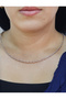 Italian Rope Model Rose and Silver Color Double Row Silver Choker Choker 201025911