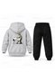 Snoopy Satranc Printed Children's Hooded Tracksuit Set