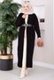 Shawl Collar Hair Knit Long Knitwear Cardigan Black