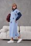 Women's Sleeves Jeans Embroidery Embroidered Wide Fit Long Knitwear Dress - 3