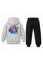 Kpop Demon Hunters Derpy Fruit Printed Kids Hooded Tracksuit Set